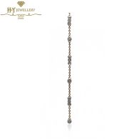 White & Rose Gold Brilliant Cut Diamond Bracelet - 0.28ct