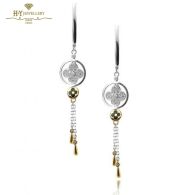 White Gold Brilliant Cut Diamond Drop Earrings - 0.26ct