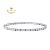 White Gold Brilliant Cut Diamond Tennis Bracelet - 6.03ct