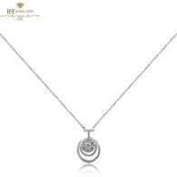 White Gold Brilliant Cut Diamond Necklace - 0.48ct