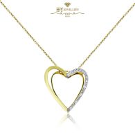 Yellow Gold Brilliant Cut Diamond Heart Gold Shape Pendant - 0.60ct