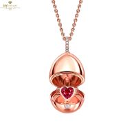 Fabergé Essence Rose Gold Ruby Heart Surprise Locket