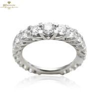 White Gold Brilliant Cut Full Eternity Diamond Ring - 4.46ct