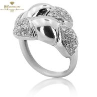 White Gold Brilliant Cut Diamond Ring - 0.99ct