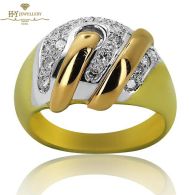 Yellow, Rose & White Gold Brilliant Cut Diamond Ring - 0.56ct