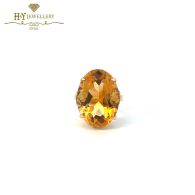 Yellow Gold Oval Cut Citrine Ring