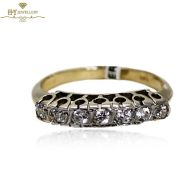 Yellow Gold Brilliant Cut Diamond Ring - 0.38 ct