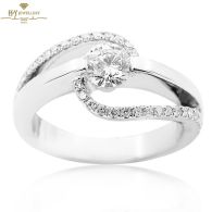 White Gold Brilliant Cut Diamond Engagement Ring - 0.51ct