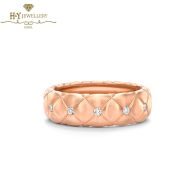  Fabergé Treillage Brushed Rose Gold & Diamond Set Ring