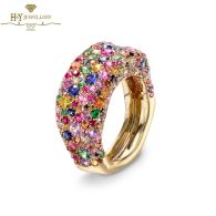 Fabergé Emotion Yellow Gold & Multicoloured Gemstone Petite Ring