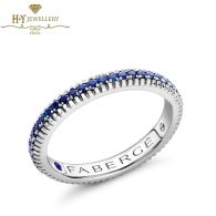  Fabergé Colours of Love White Gold Blue Sapphire Fluted Eternity Ring