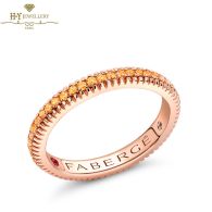 Fabergé Colours of Love Rose Gold & Orange Sapphire Fluted Eternity Ring