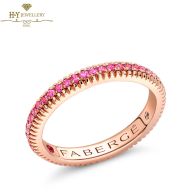 Fabergé Colours of Love Rose Gold & Pink Sapphire Fluted Eternity Ring