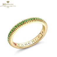 Fabergé Colours of Love Yellow Gold Tsavorite Fluted Eternity Ring