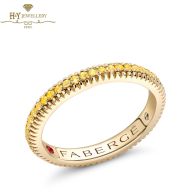 Fabergé Colours of Love Yellow Gold Yellow Sapphire Fluted Eternity Ring