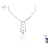 White Gold Pear Cut Diamond Necklace - 38.75ct