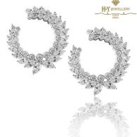 White Gold Mix Cut Diamond Earrings - 7.20ct