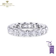 White Gold Brilliant Cut Diamond Full Eternity Ring - 2.84ct