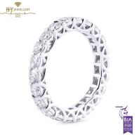 White Gold Brilliant Cut Diamond Full Eternity Ring - 2.38ct