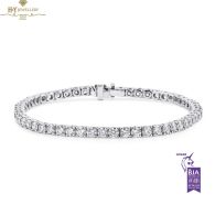 White Gold Brilliant Cut Diamond Tennis Bracelet - 5.65ct