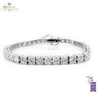 White Gold Brilliant Cut Diamond Tennis Bracelet - 10.39ct