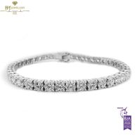 White Gold Brilliant Cut Diamond Tennis Bracelet - 10.92 ct