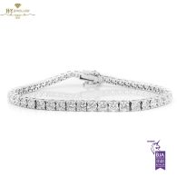 White Gold Brilliant Cut Diamond Tennis Bracelet - 6.15ct