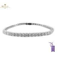 White Gold Brilliant Cut Diamond Tennis Bracelet - 6.67ct