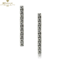 White Gold Brilliant Cut Diamond Earrings - 0.41ct