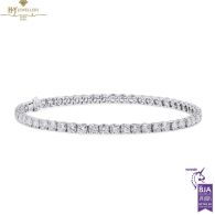 White Gold Brilliant Cut Diamond Tennis Bracelet - 10.44ct