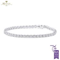 White Gold Brilliant Cut Diamond Tennis Bracelet - 6.02ct