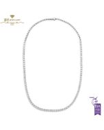 White Gold Brilliant Cut Diamond Tennis Necklace - 8.43 ct