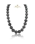 White Gold Tahitian South Sea Pearl & Diamond Necklace - 0.30ct