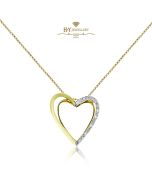 Yellow Gold Brilliant Cut Diamond Heart Gold Shape Pendant - 0.60ct