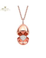  Fabergé Essence Rose Gold Diamond Heart Surprise Locket