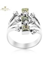 White Gold Brilliant Cut Colorless & Fancy Diamond Ring - 0.31ct