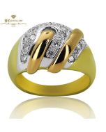 Yellow, Rose & White Gold Brilliant Cut Diamond Ring - 0.56ct