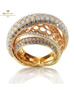 Rose Gold Brilliant Cut Diamond Ring - 3.35 ct