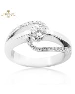 White Gold Brilliant Cut Diamond Engagement Ring - 0.51ct