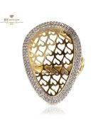 Yellow Gold Brilliant Cut Diamond Heart Shape Ring - 0.80ct