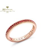  Fabergé Colours of Love Rose Gold Ruby Fluted Eternity Ring