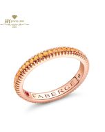 Fabergé Colours of Love Rose Gold & Orange Sapphire Fluted Eternity Ring