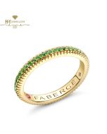 Fabergé Colours of Love Yellow Gold Tsavorite Fluted Eternity Ring