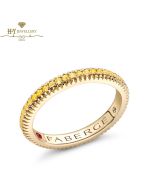 Fabergé Colours of Love Yellow Gold Yellow Sapphire Fluted Eternity Ring