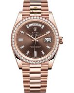 Rolex Day-Date Rose Gold with Factory Diamonds- ref 228345RBR